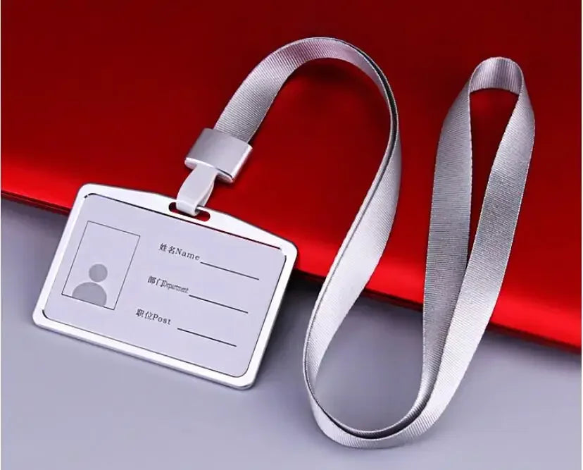 Employee Aluminium Alloy Plastic Credit Card ID Card Cover Case Work Identity Badge Card Cover Bag Women Men Work Card Holders