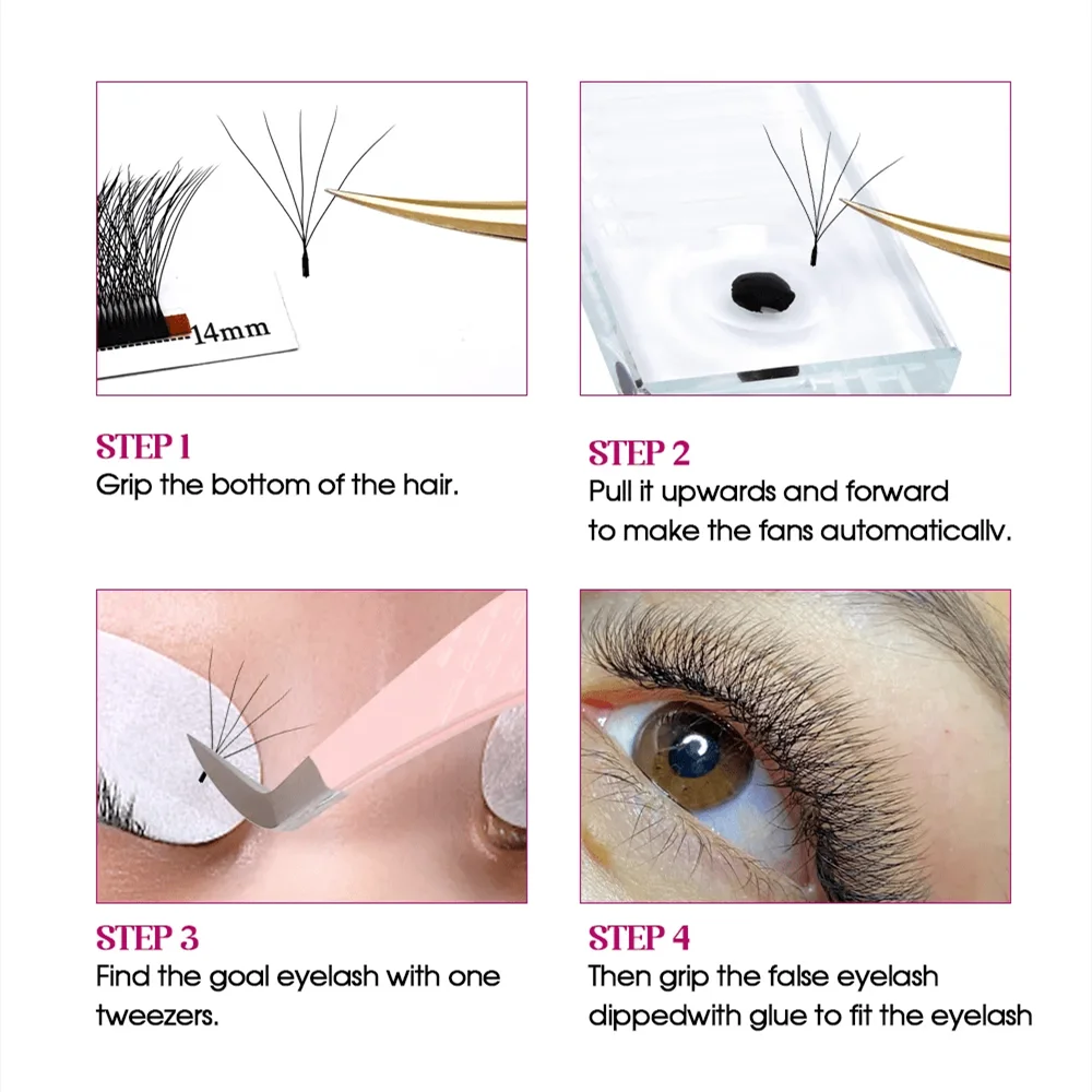 FADVAN 5D W Shape Faux Mink Eyelash Extensions - Smarsty
