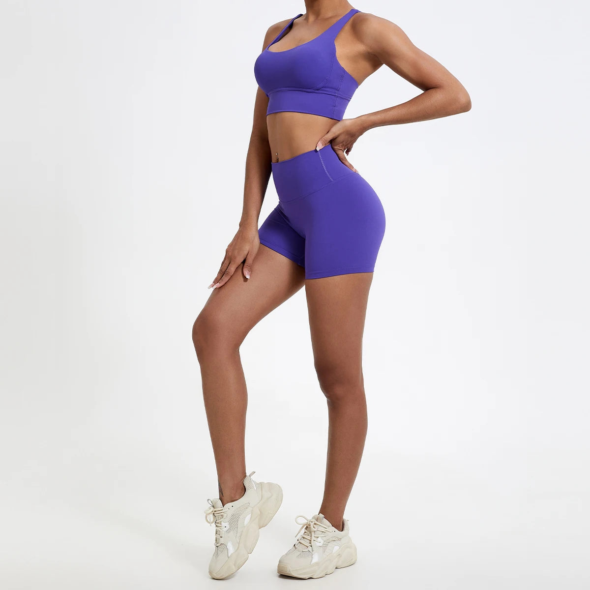 Hearuisavy Running Sports Shorts Women Buttock Lift Gym Leggings Women Cycling Slim Fit Workout Shorts High Waist Yoga Shorts - Smarsty