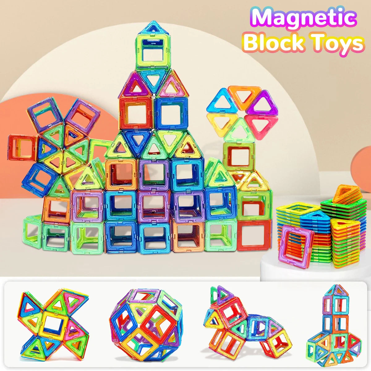 Magnetic Building Blocks DIY Magnets Toys medium size STEM Toys Construction Toys Learning Educational Magnet Toys - Smarsty
