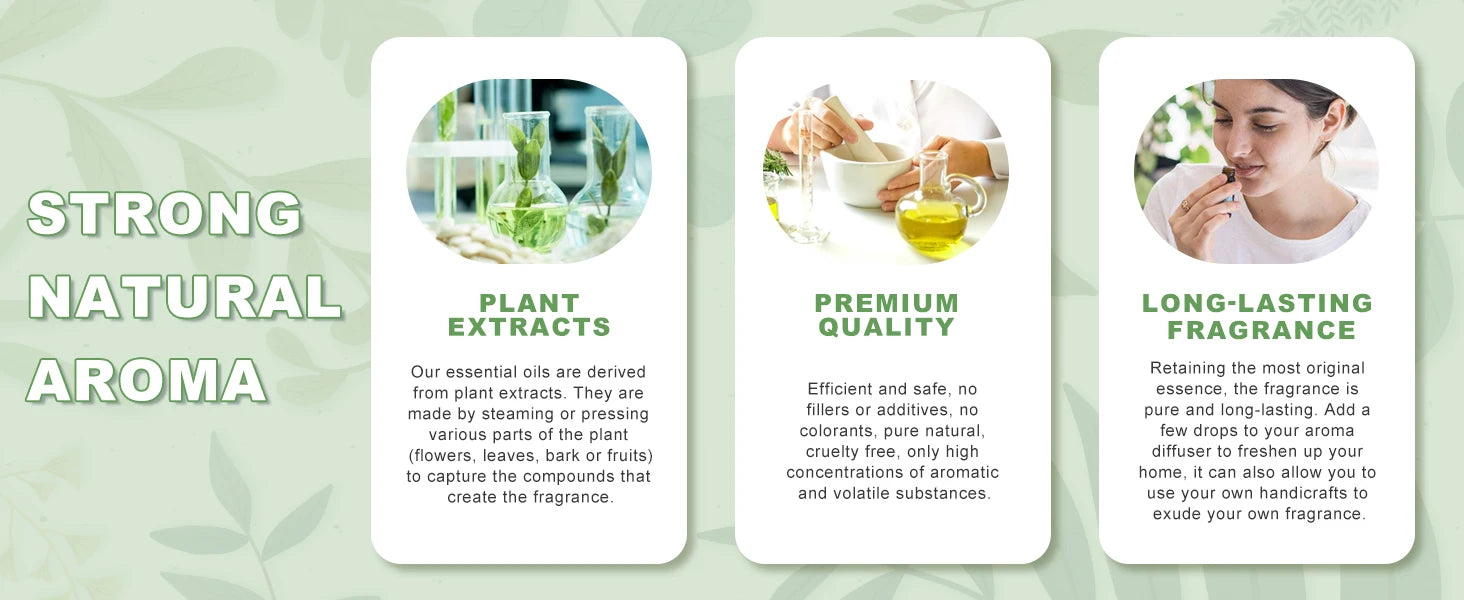 PHATOIL Pure Essential Oils for Diffusers Natural Aroma - Smarsty
