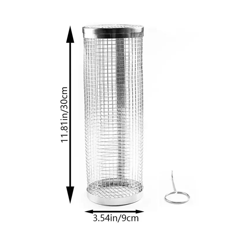 Rolling BBQ Grill Basket for Easy Outdoor Cooking - Smarsty