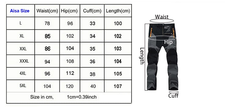 TRVLWEGO Men Summer Sports breathable Pants Hiking Trousers Camping Splash Prevention Quick Dry UV Resistant Elastic Thin - Smarsty