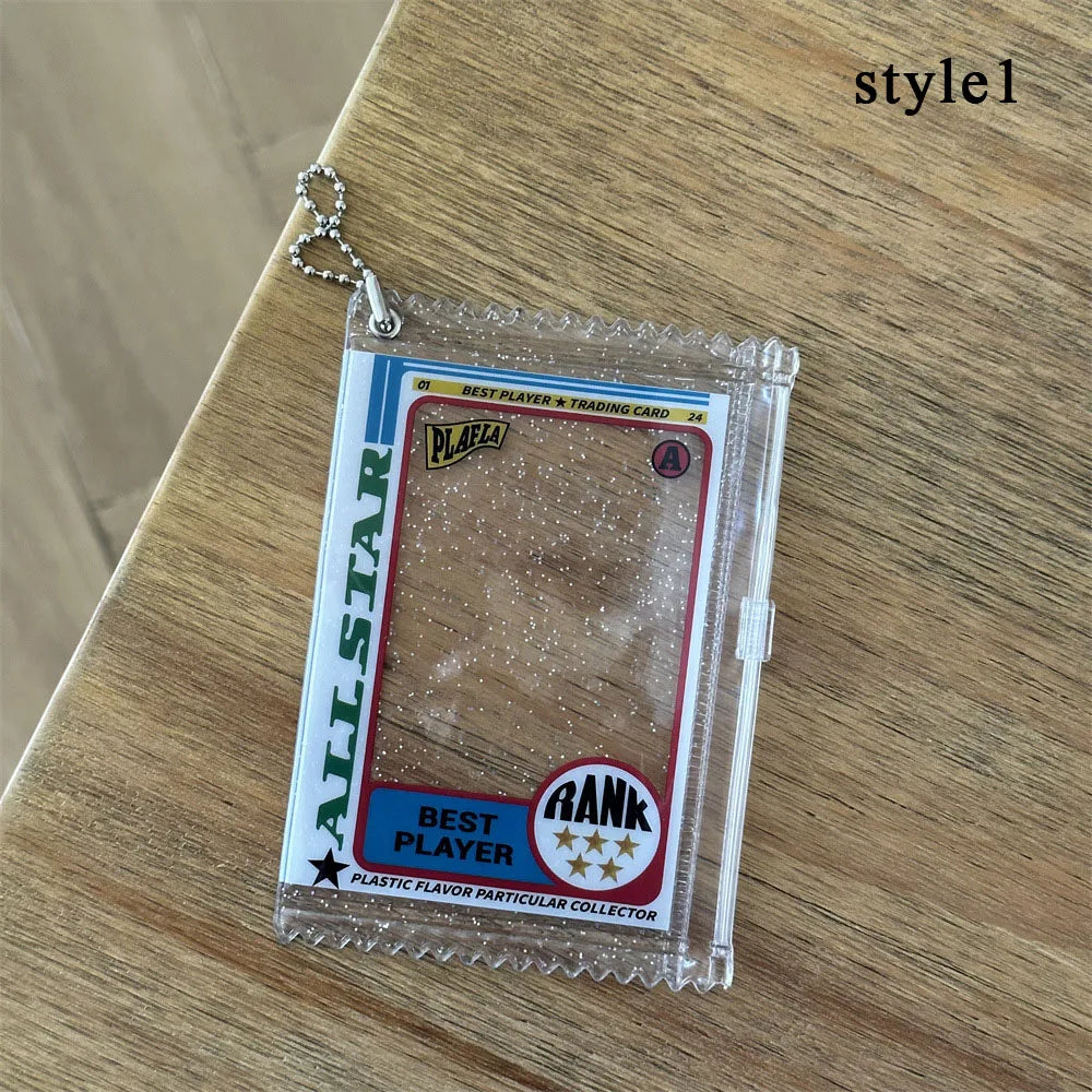 INS Transparent Candy Bag Badge Holder Korean Photocard Holder Display Bag Pendant Idol Photo Card Protective Cover Card Holder