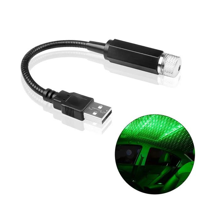 Mini LED Car Roof Star Night Light Projector Atmosphere Galaxy Lamp USB Decorative Adjustable for Auto Roof Room Ceiling Decor - Smarsty