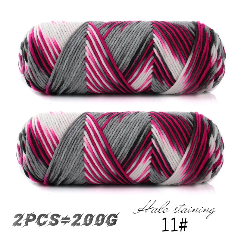 Colorful Dyed Milk Cotton Yarn for Handmade Projects - Smarsty