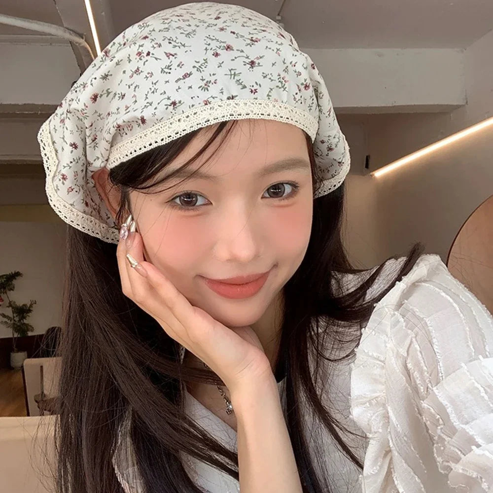 Sweet Flower Hair Scarf Headband Lightweight Summer - Smarsty