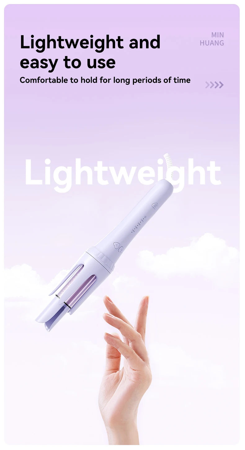 Professional 32mm Ceramic Hair Curling Iron with Automatic Shut Off - Smarsty