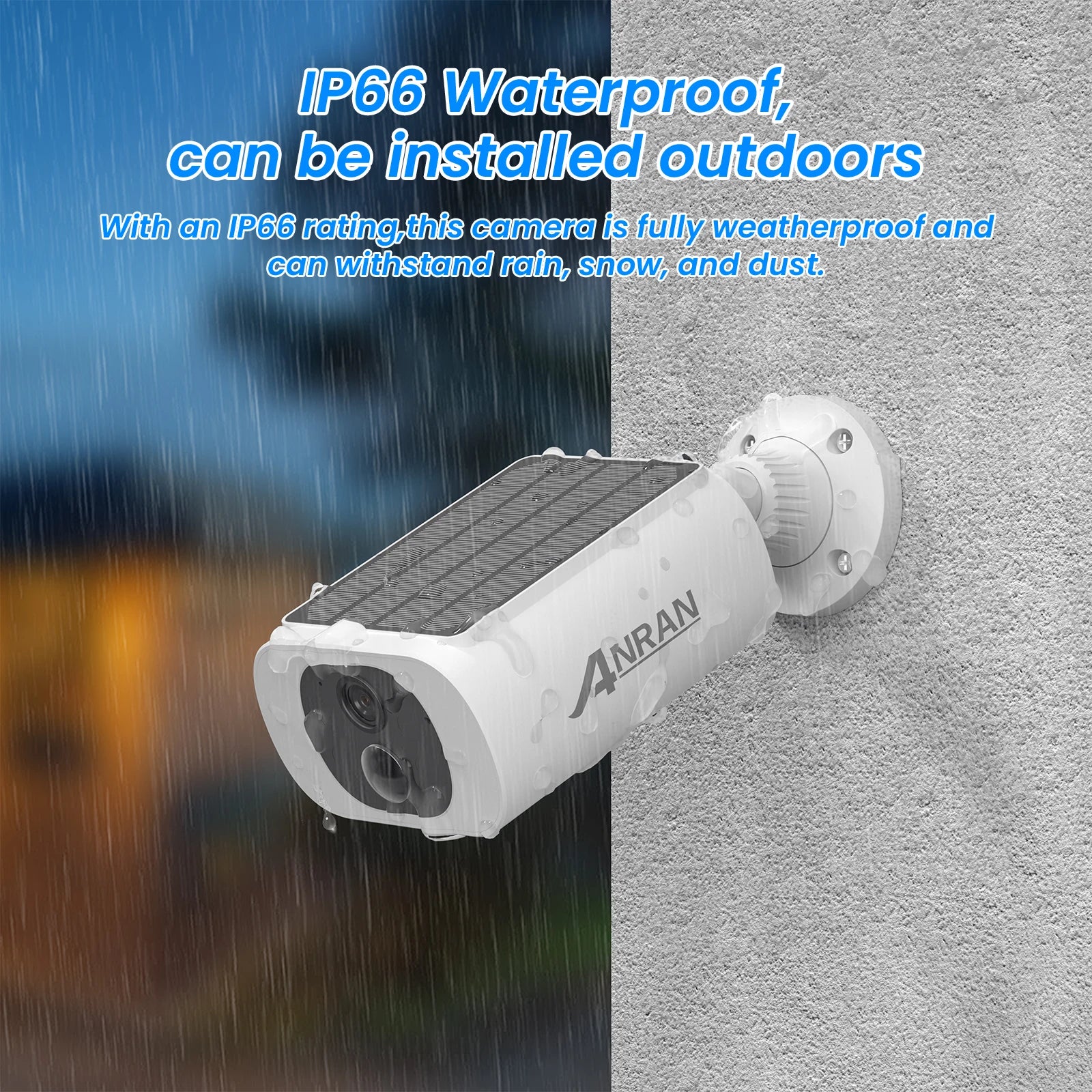 ANRAN 2/3/4 PCS Outdoor Wireless WIFI Camera 2.4G 3MP Battery Solar Security Camera Floodlight Color Night Vision Local Alarm - Smarsty