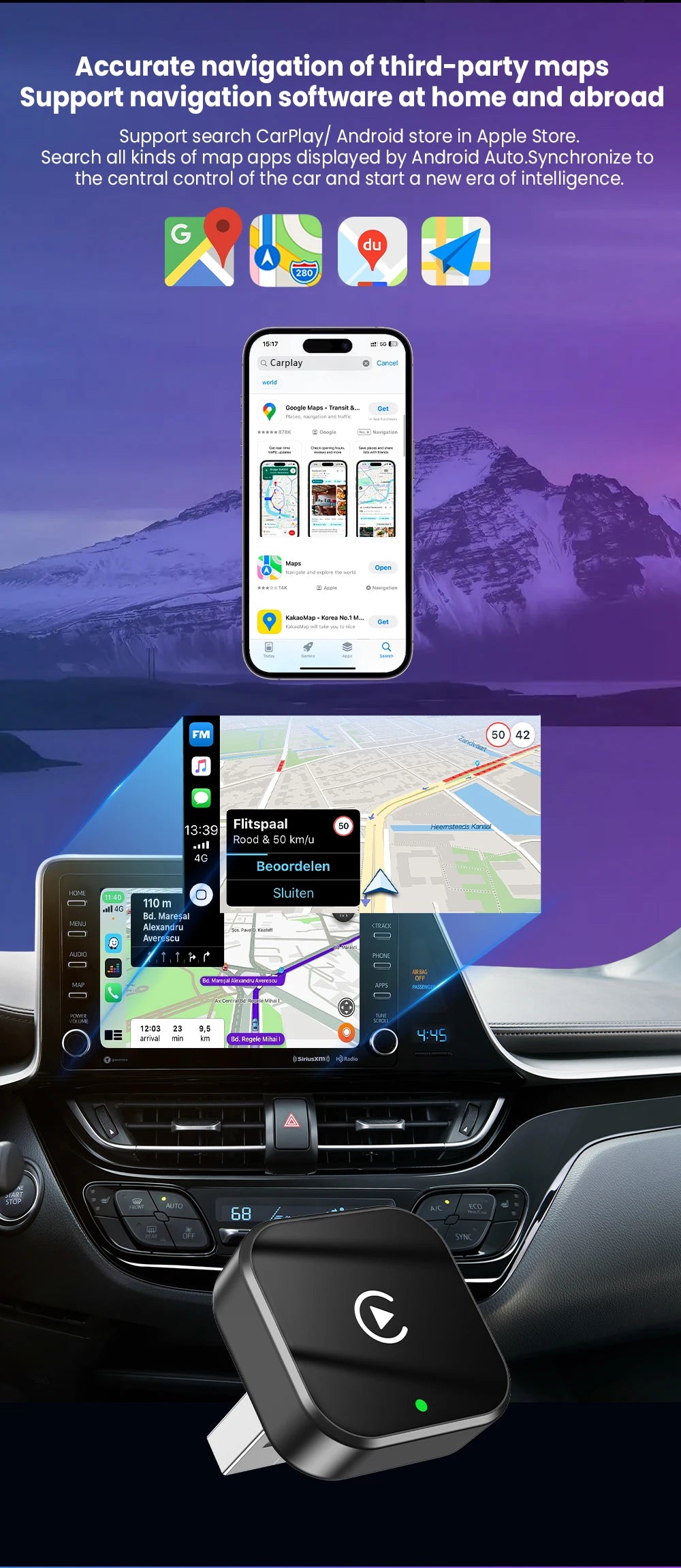 2in1 Wireless CarPlay And Android Auto Adapter Plug And Play - Smarsty