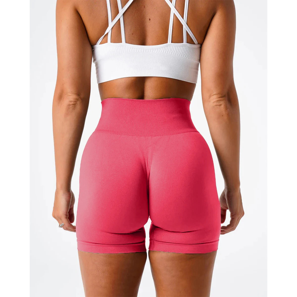 TKITK Spandex Solid Seamless Shorts Women Soft Workout Tights Fitness Yoga Pants Gym tight pants leggings cycling shark pants