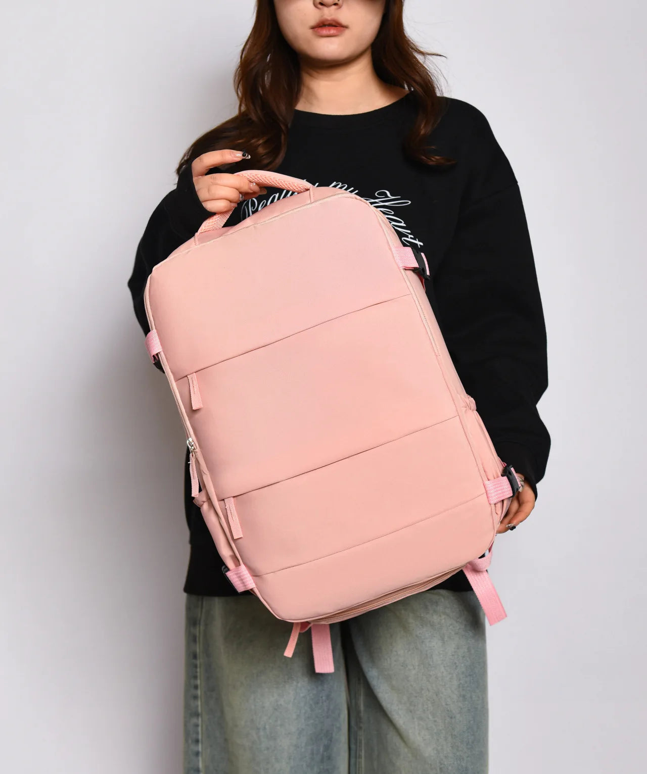 Couples Leisure Lightweight Backpack Travel Backpack Female New Backpack Student Schoolbag Large Capacity Travel Commuter Luggag - Smarsty