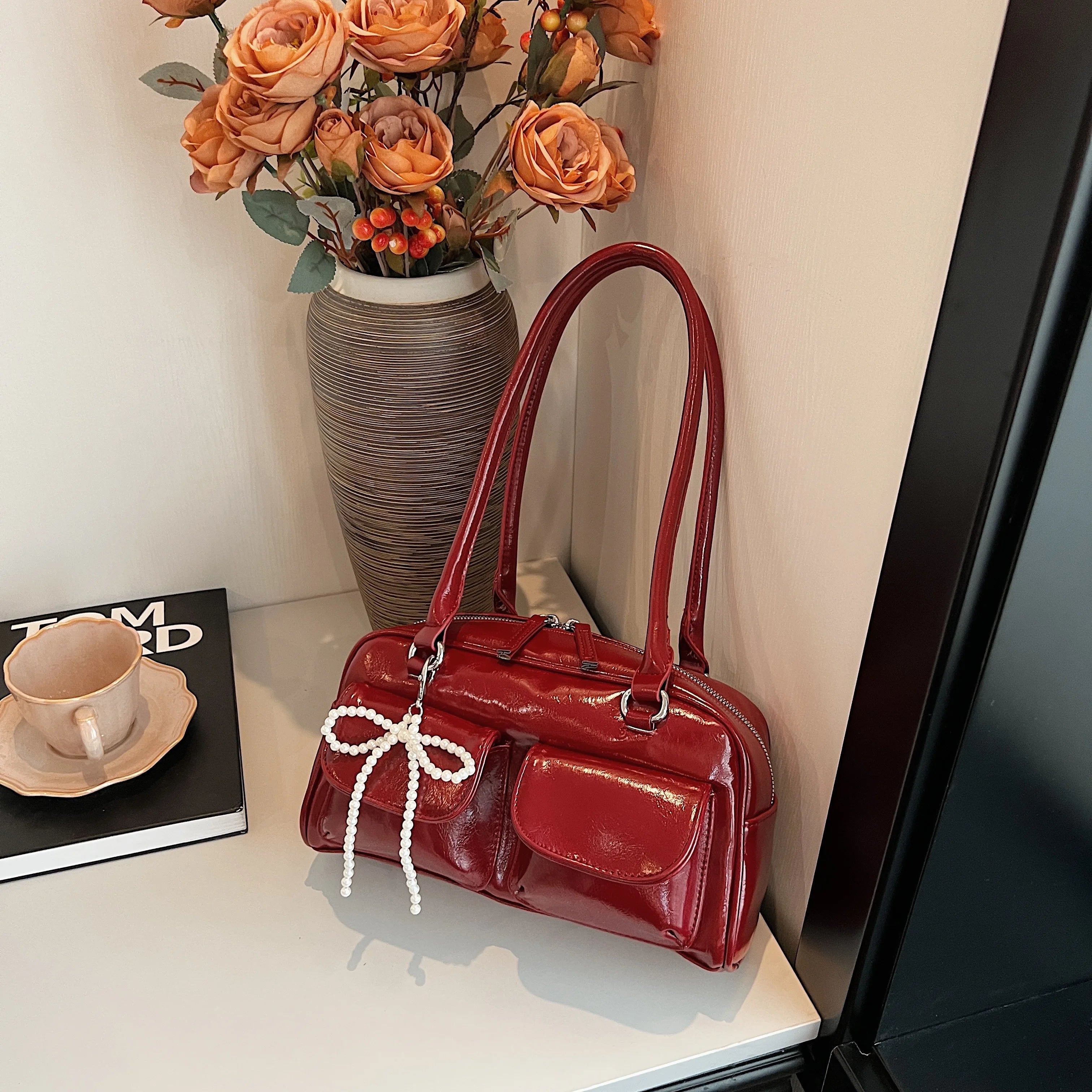 Korean Edition Underarm Bow Bag Women Versatile Shoulder Bag - Smarsty