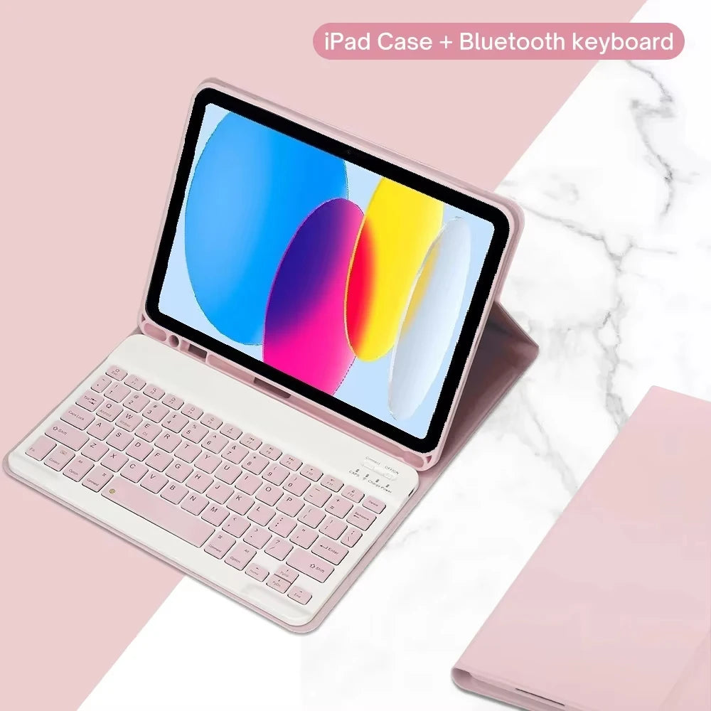 Keyboard Case For iPad 10th Gen 2022 10.9inch,Detachable Bluetooth Keyboard Cover For iPad 11 11inch A16 2025 With Pencil Holder