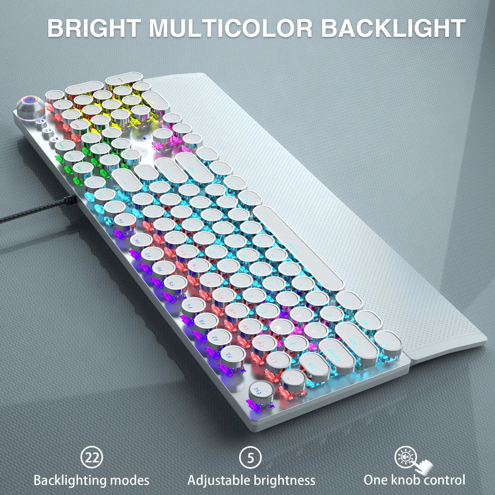 Mechanical Keyboard Blue Switch RGB Backlit Ergonomic