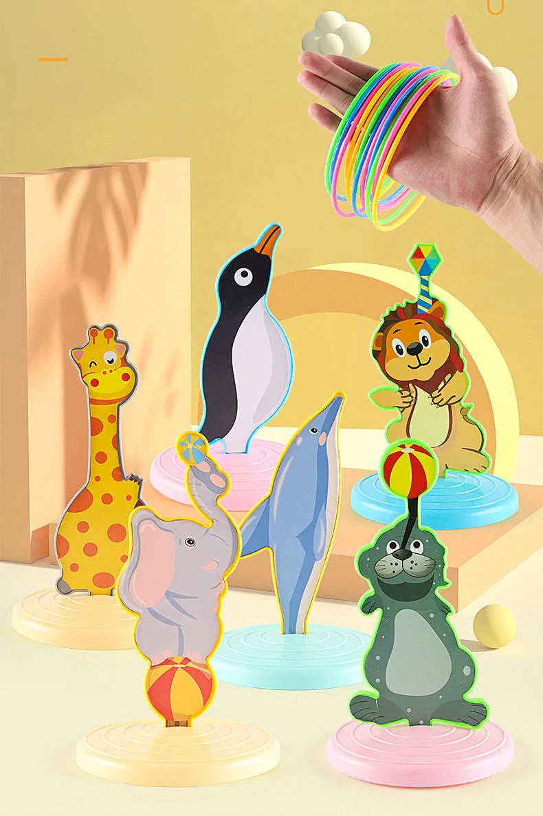 Children Throw Circle Game Ferrule Stacked Toys Fun Indoor Outdoor Parent-Child Interactive Circle Layers Early Education Gift - Smarsty