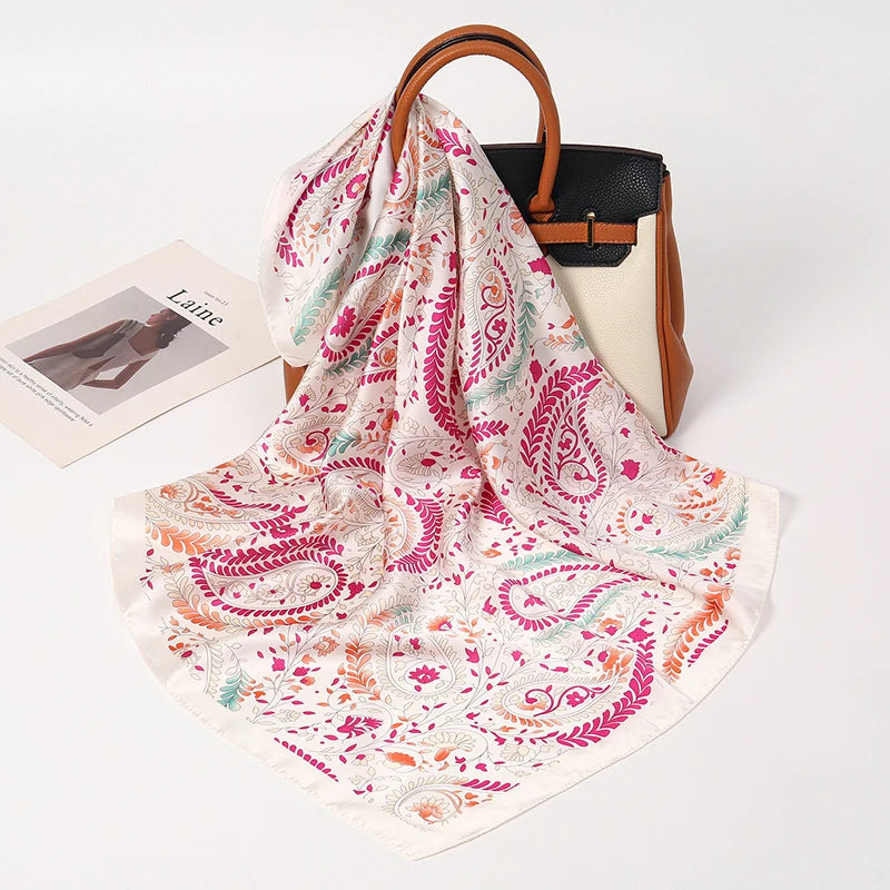 Elegant Silk Floral Hairbands and Neck Scarves - Smarsty