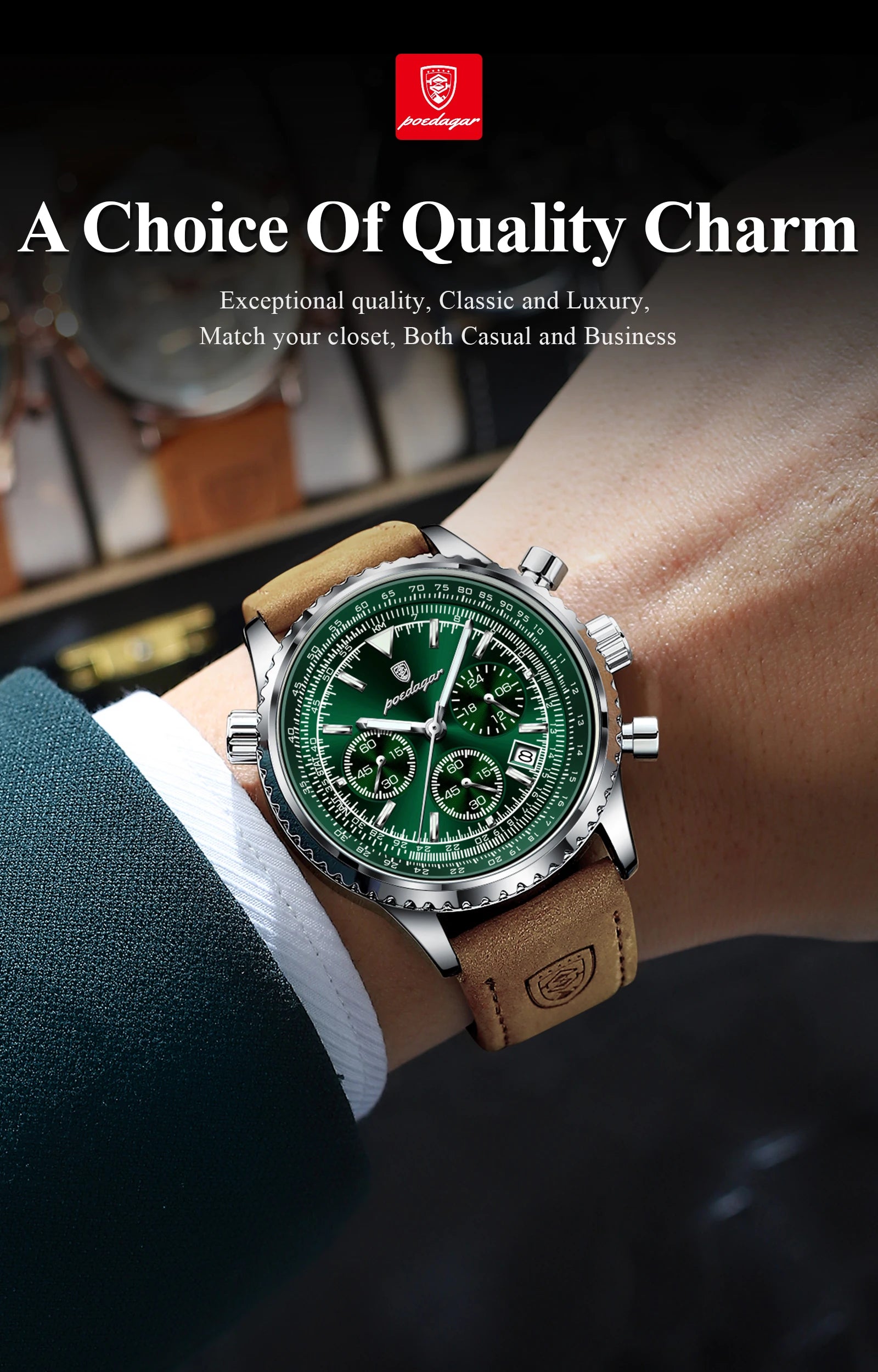 Luxury Waterproof Quartz Chronograph Watch for Men - Smarsty