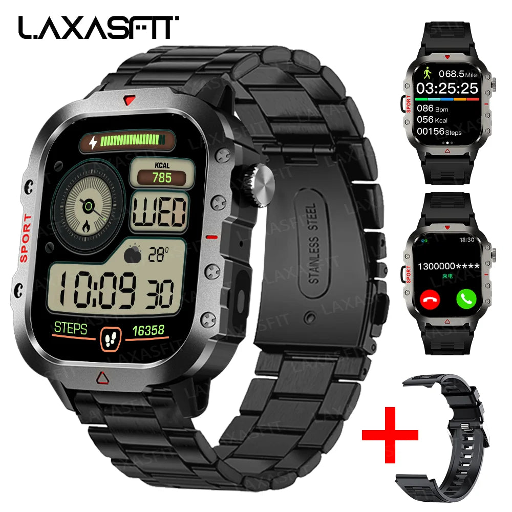 LAXASFIT Men Sports Smart Watch with Blood Oxygen Monitor - Smarsty