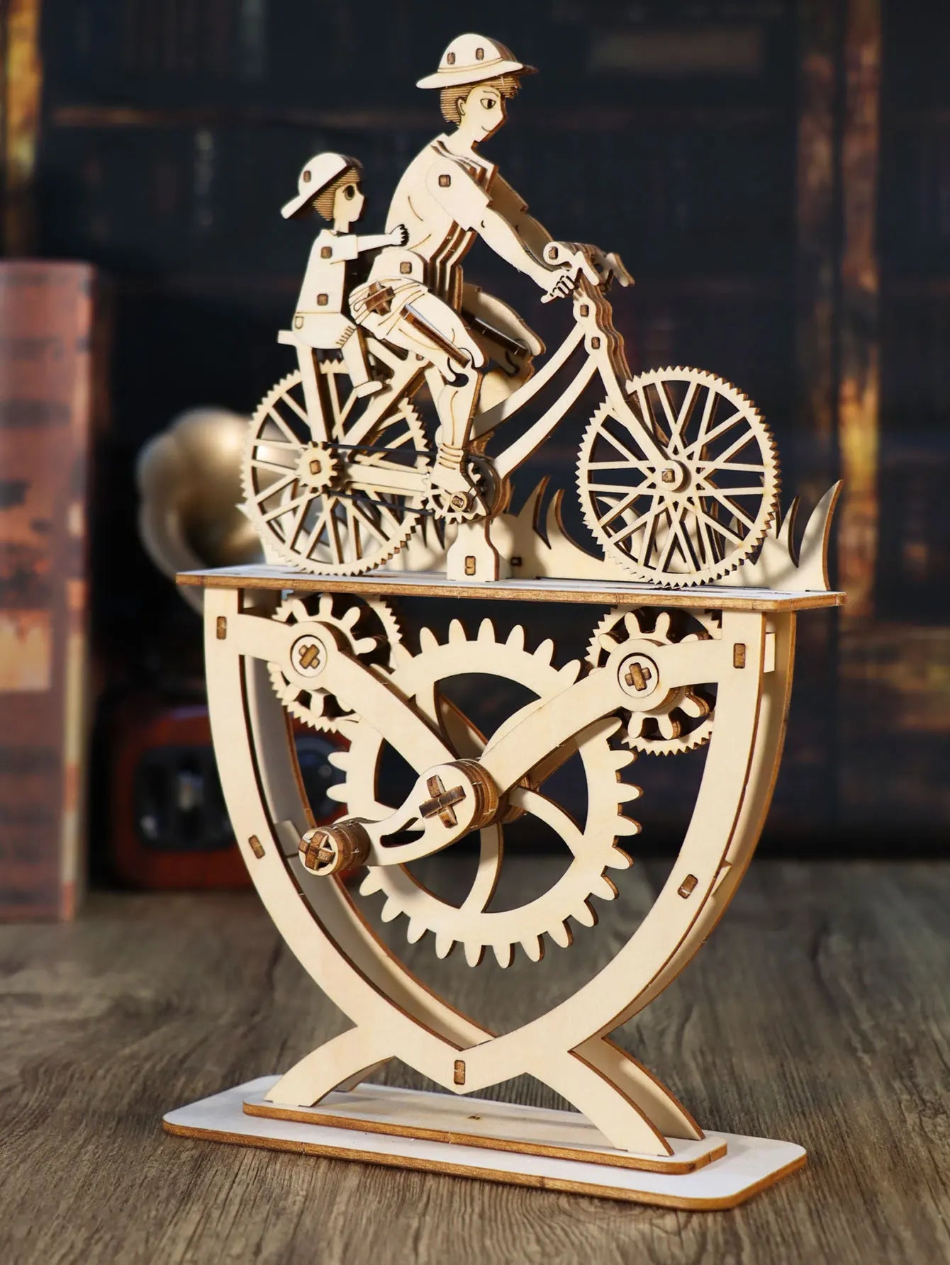 3D Wooden Puzzle for Adults Father And Daughter Handmade Assembly Model Kits DIY Craft Brain Teaser Birthday Or Christmas Gifts