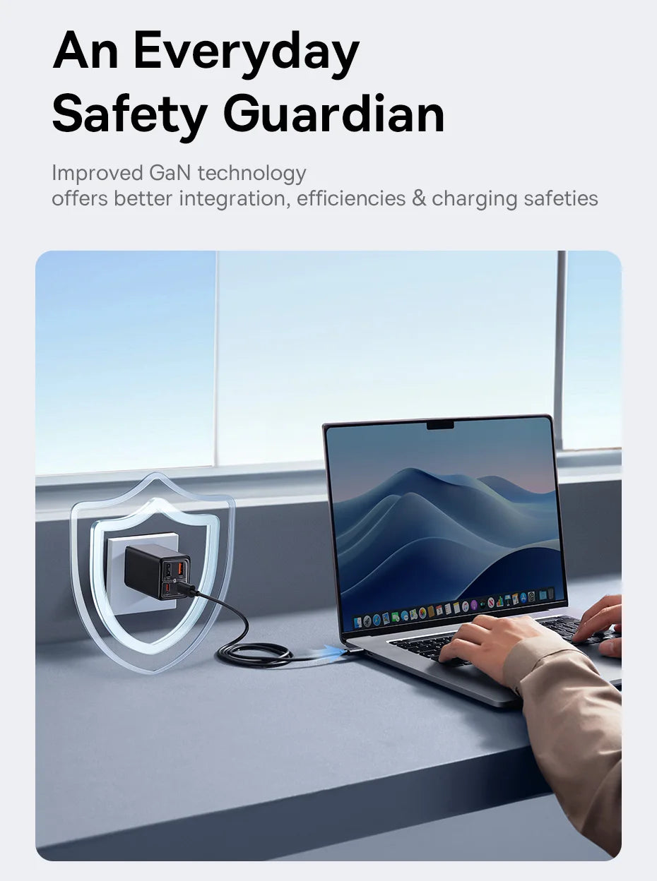 65W GaN USB C Charger With PD QC TravelReadyUltraCompact - Smarsty