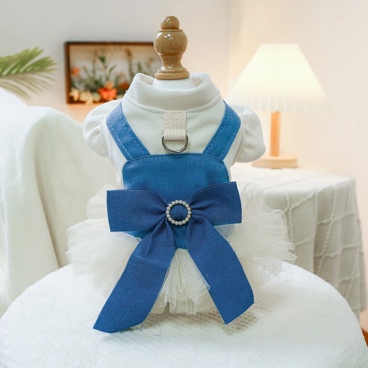 Breathable White Dog Wedding Dress for Spring Summer - Smarsty