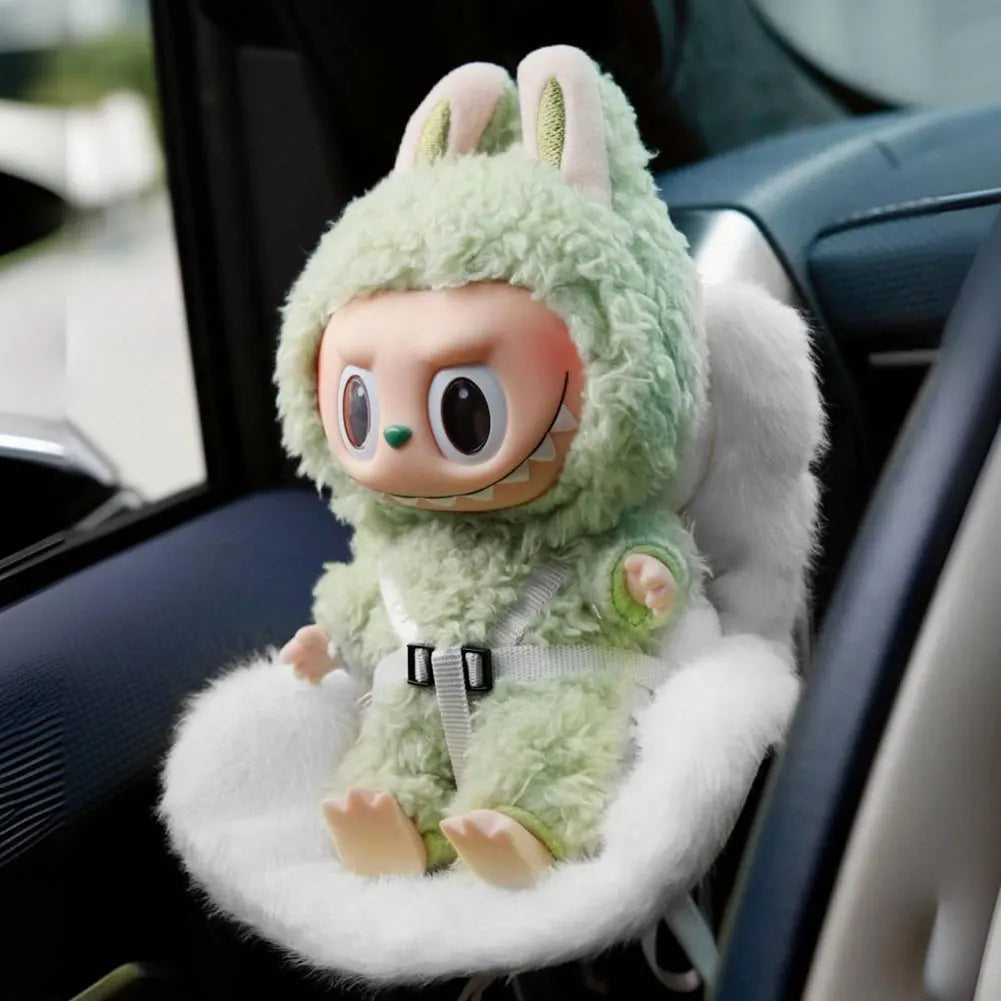 Car Ventilation Safety Seat Soft Kawaii Doll Seat Car Ornament Plush Safety Seat Car Air Outlet Decoration for 17cm Dolls