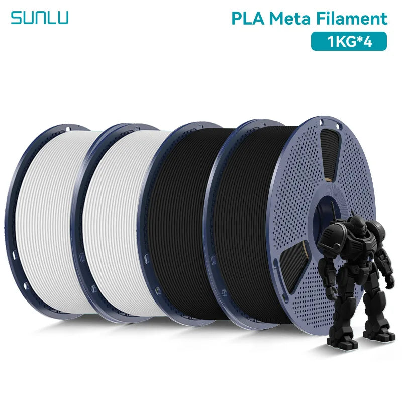 SUNLU PLA Meta 3D Printer Filament 4KG 1KG/Roll 175MM Tolerances +/-0.02MM Filament Fast Shipping 2-7 Days