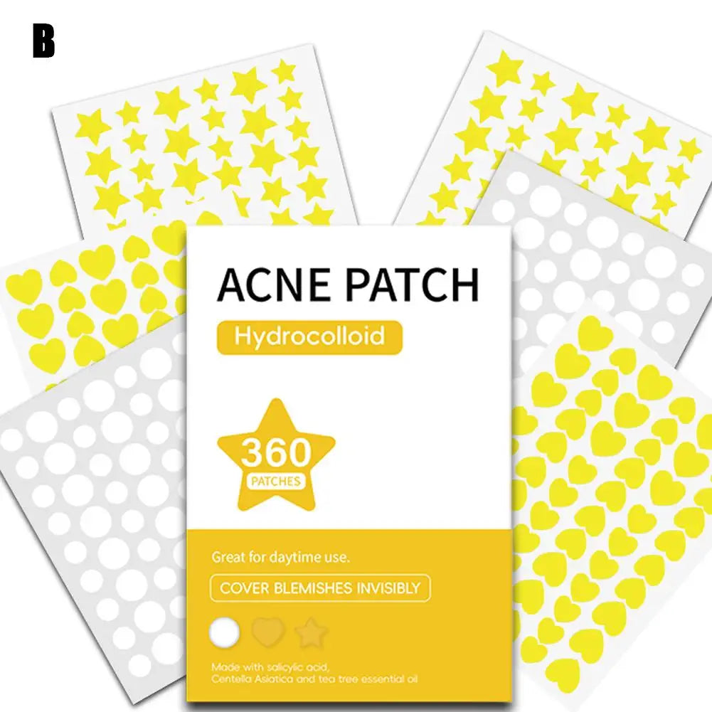 360 Pcs Colorful Hydrocolloid Acne Patches for Quick Healing - Smarsty