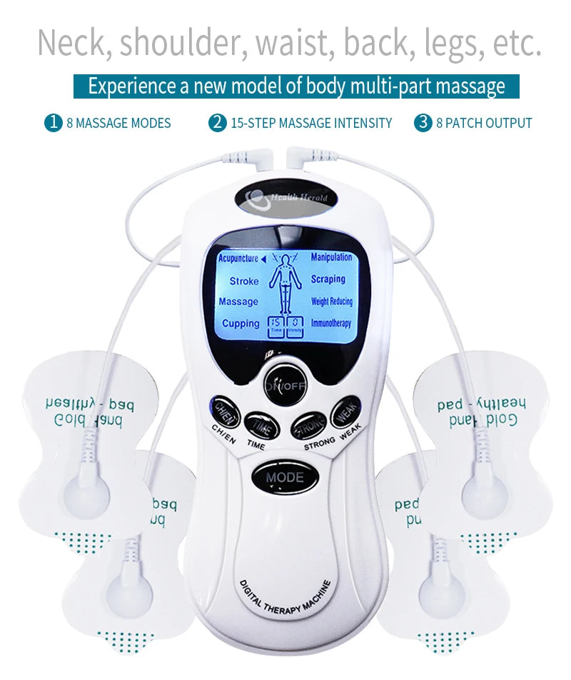Electric Dual Output TENS Massage Machine for Full Body Relief - Smarsty