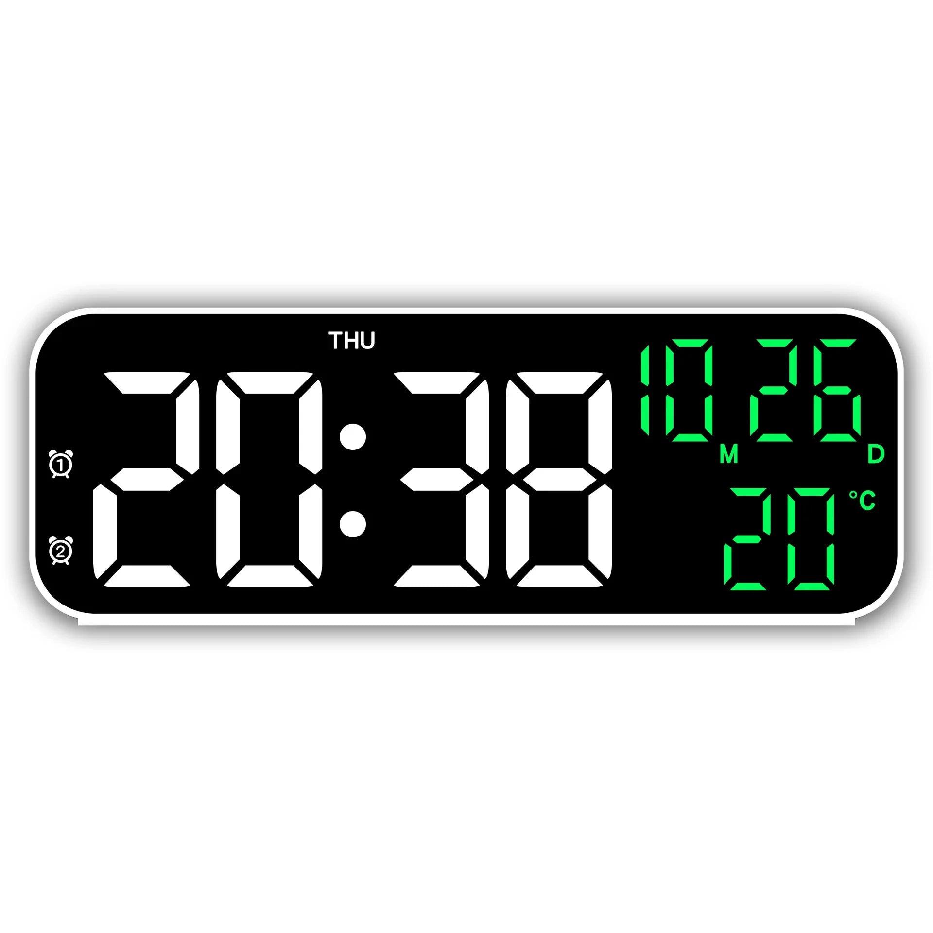 Voice Control Digital Alarm Clock with Temperature Display - Smarsty