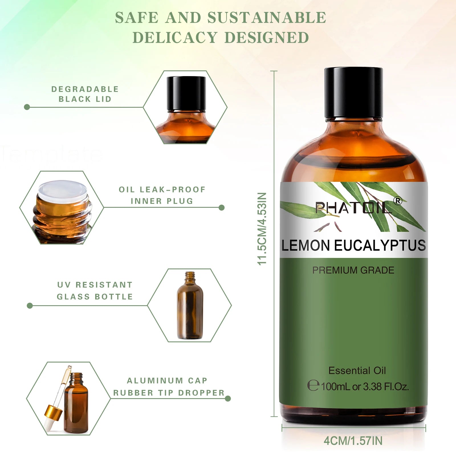 PHATOIL 100ml Essential Oil Set for Aromatherapy Diffusers - Smarsty