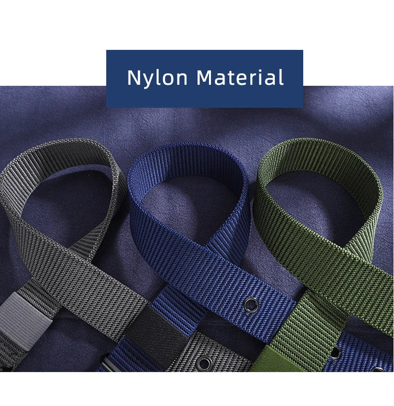 Unisex Canvas Belt Durable Outdoor Sports Pin Buckle - Smarsty