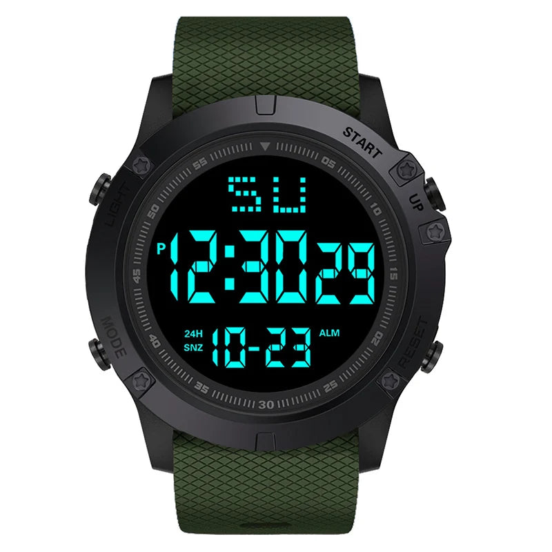 Men's Waterproof Sports Watch with LED Display and Stopwatch - Smarsty