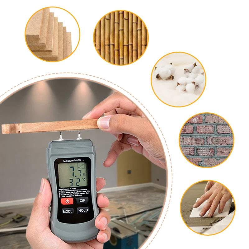 Portable Wood Moisture Meter with Digital Display - Smarsty