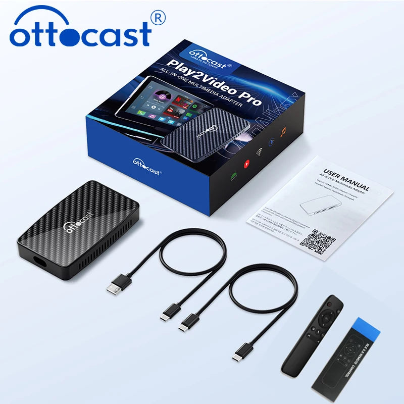 Wireless CarPlay Android Auto Adapter with Built in Apps - Smarsty