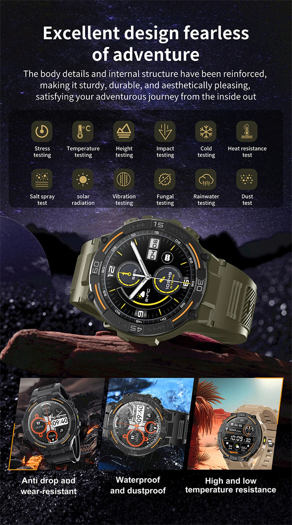 Military Smartwatch for Men with Health Monitoring Features - Smarsty