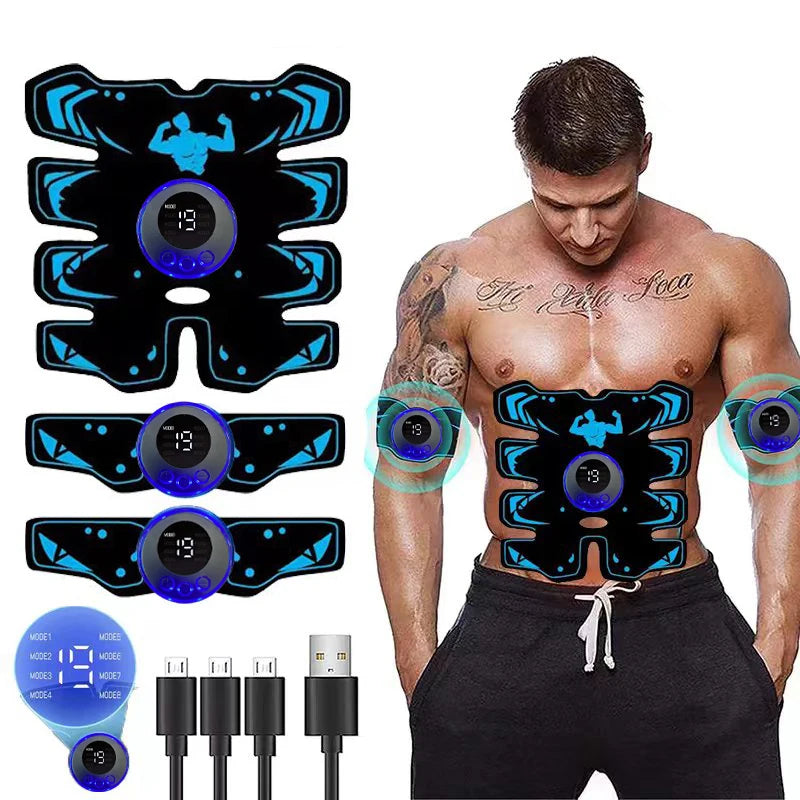USB Rechargeable EMS Muscle Stimulator for Effective Abdominal Training - Smarsty