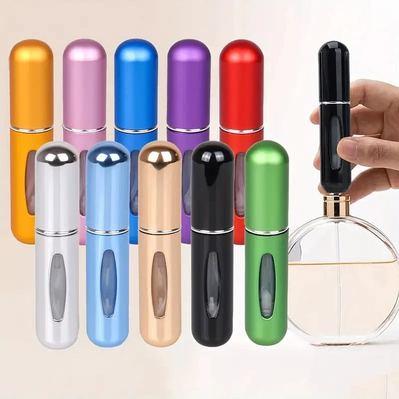 Portable Mini Travel High-end Perfume Bottle Base Refill Bottle Straight Charging Small Sample Perfume Aluminum Material - Smarsty