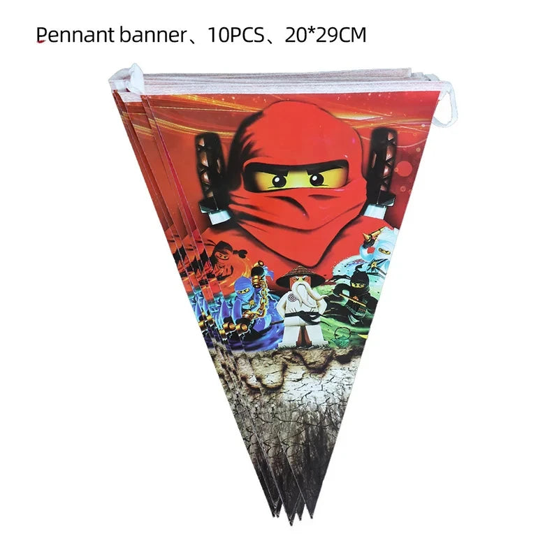 Ninja Theme Birthday Party Disposable Tableware Set - Smarsty