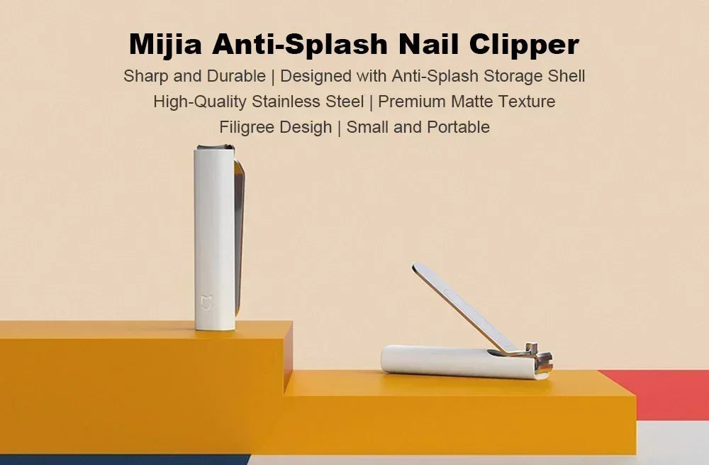 Xiaomi Mijia Stainless Steel Nail Clippers with Anti-Splash Cover - Smarsty