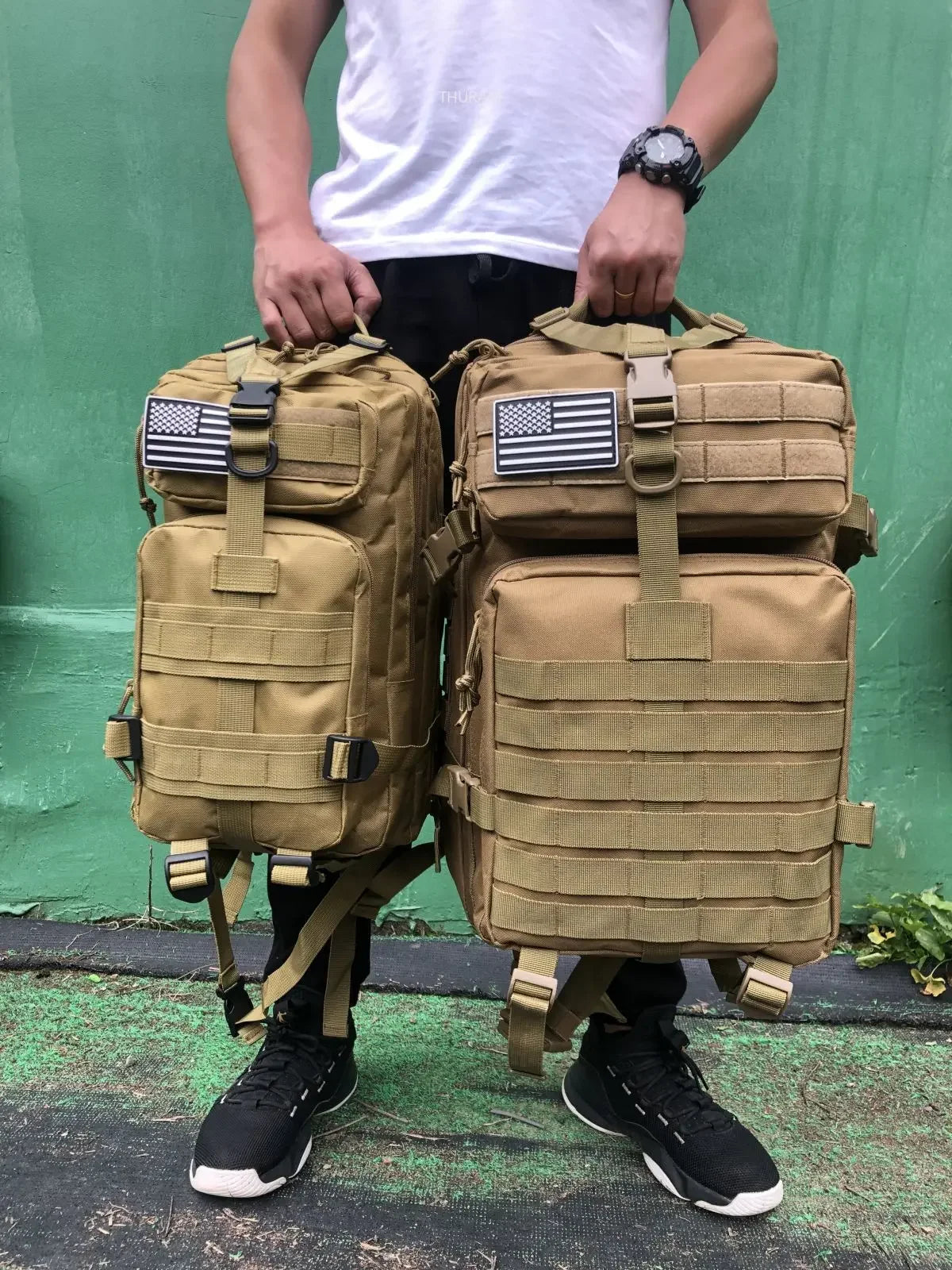 25L/50L Sturdy Nylon Waterproof Tactical Sports Trekking Fishing Hunting Camping Hiking Bag Backpack Outdoor Rucksacks - Smarsty
