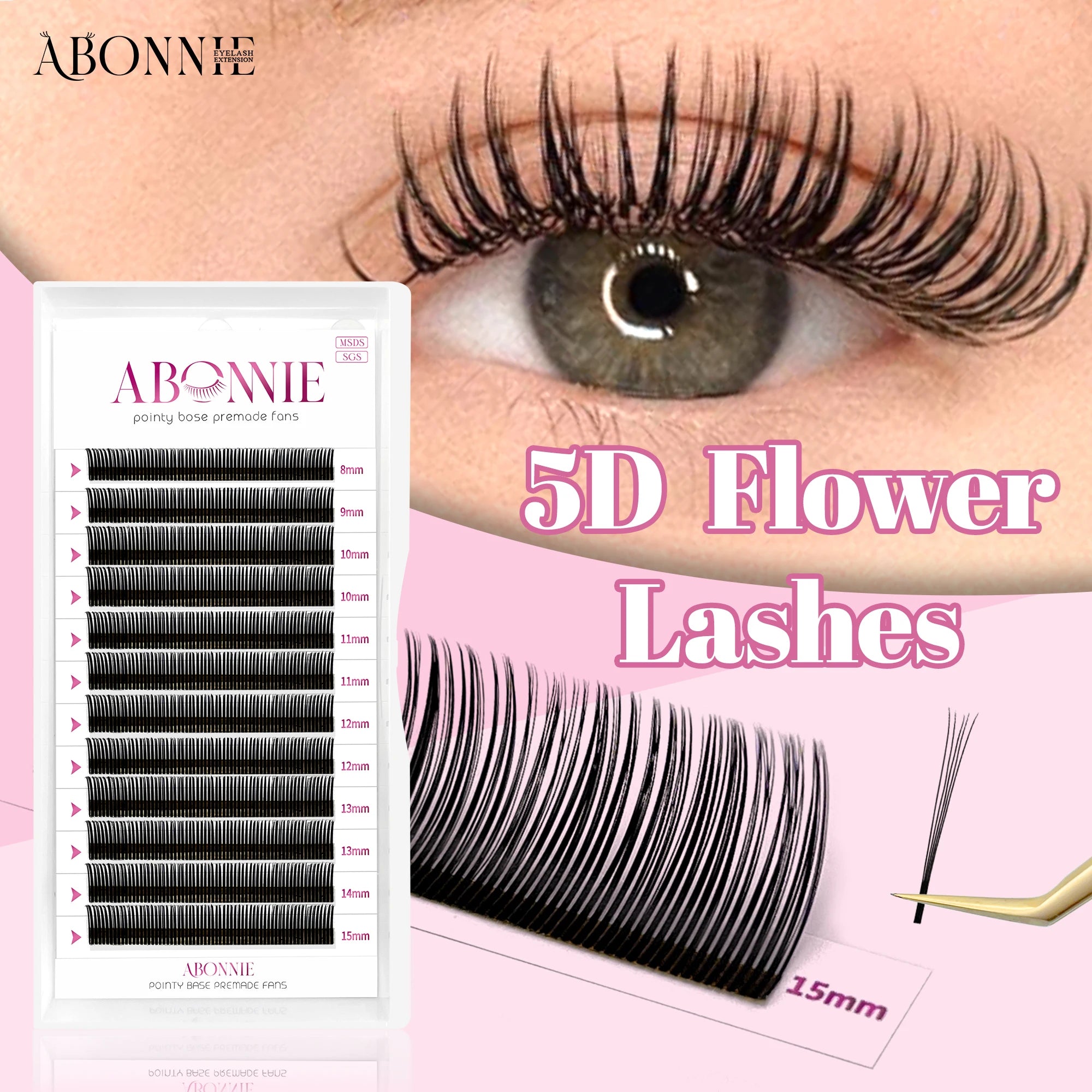 Fluffy 5D Flower Eyelash Extensions for Natural Volume - Smarsty