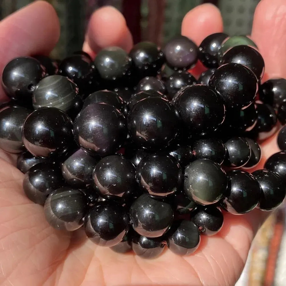 Natural Stone Beads Kit Rose Quartz Tiger Eye Obsidian - Smarsty