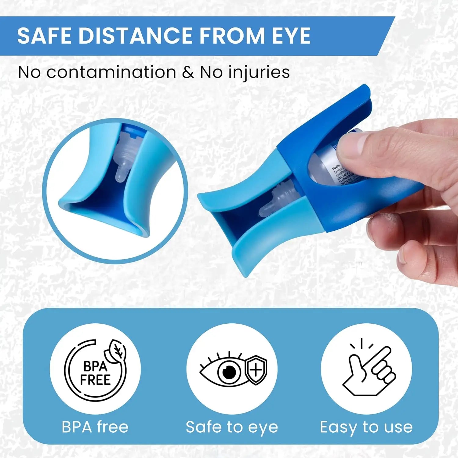Reusable Eyedrop Holder for Safe and Easy Application - Smarsty