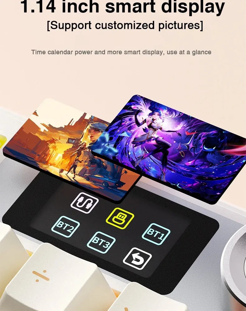 Tri Mode Gaming Mechanical Keyboard With TFT Display
