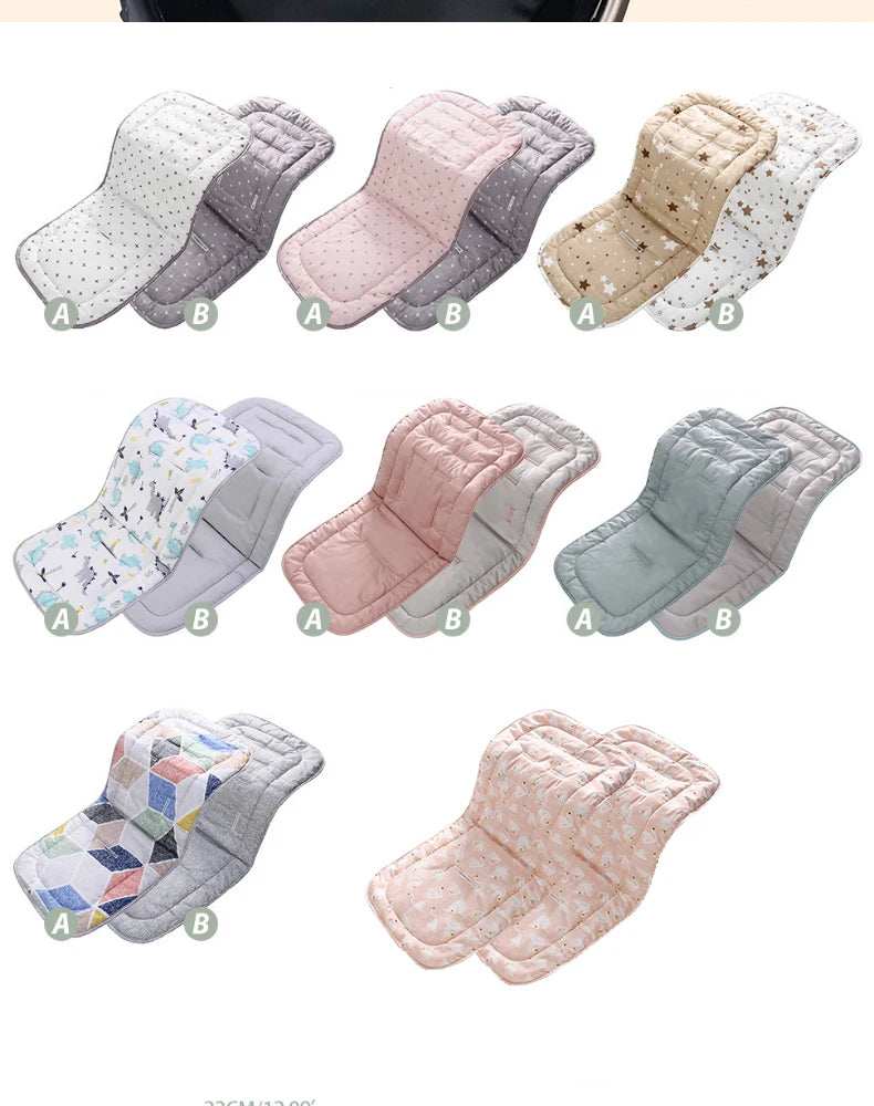 Comfortable Cotton Baby Stroller Pad Four Seasons General Soft Seat Cushion Child Cart Seat Mat Kids Pushchair Cushion For 0-27M by Smarsty