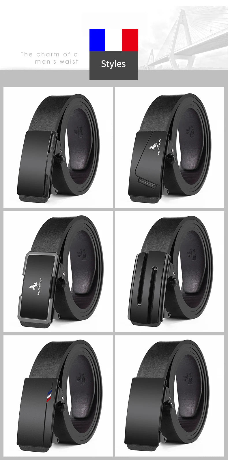 Luxury Genuine Leather Belt for Men with Automatic Buckle - Smarsty