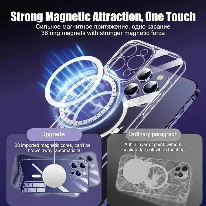 Ultra Thin Magnetic Anti Drop IPhone Case Non Yellowing - Smarsty