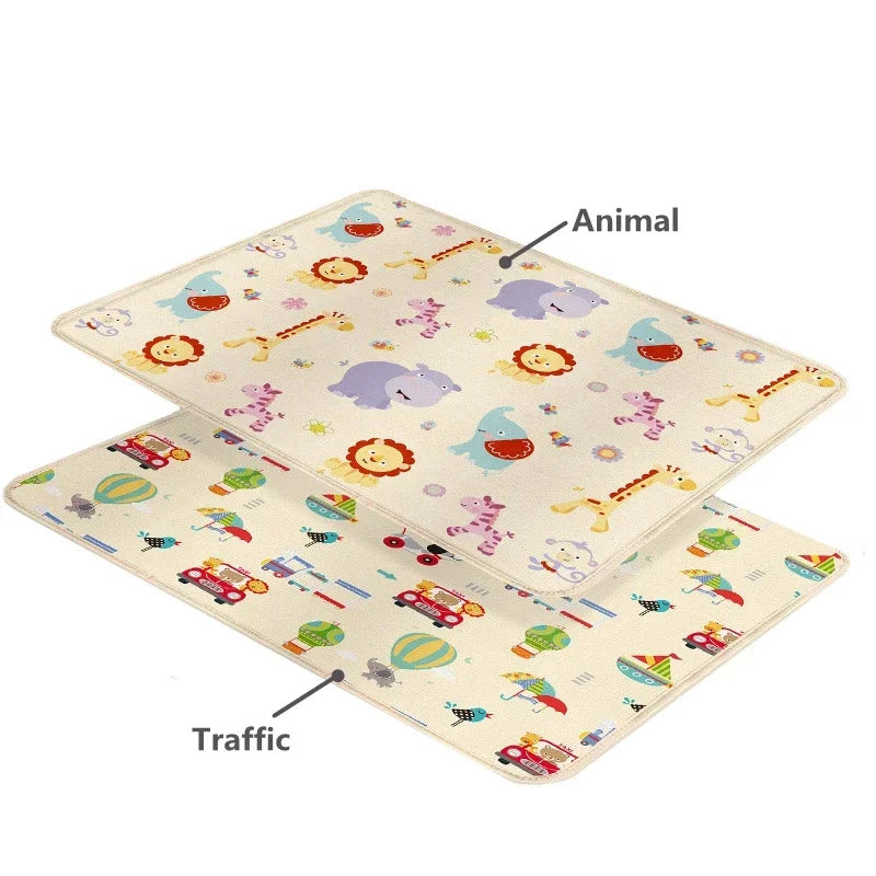 Foldable Baby Play Mat Children's Double-sided Pattern Protection Non-slip Activity Carpet Children's Educational Activity Mat by Smarsty